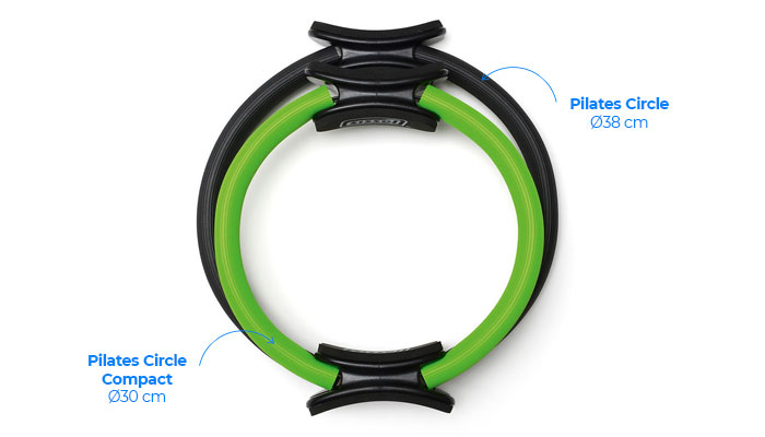 Différence de taille entre le Pilates Circle et le Pilates Circle Compact